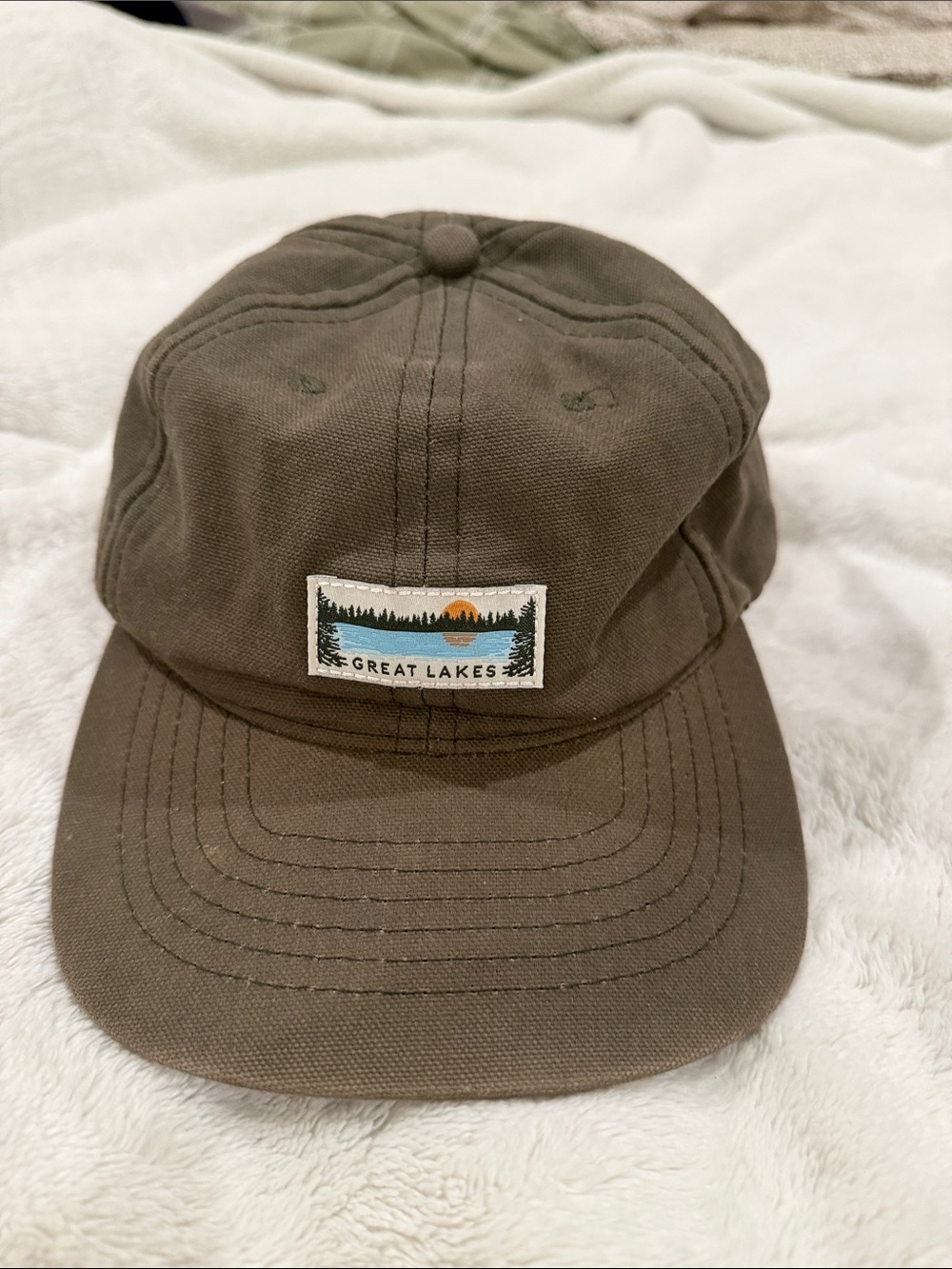 Olive Green Cotton Cap
